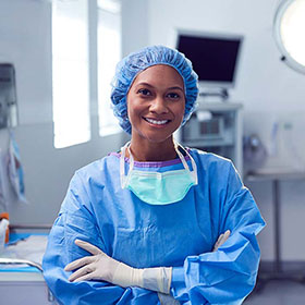 smiling lady surgeon